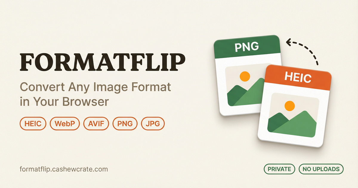 FormatFlip — Convert Any Image Format in Your Browser